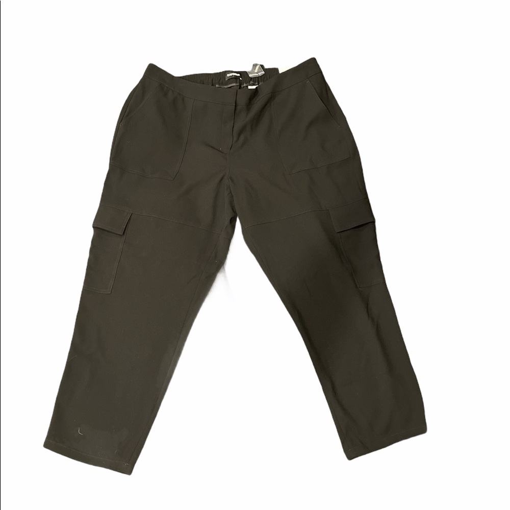 NWT EXPRESS Black Mid Rise Pull On Utility Pant